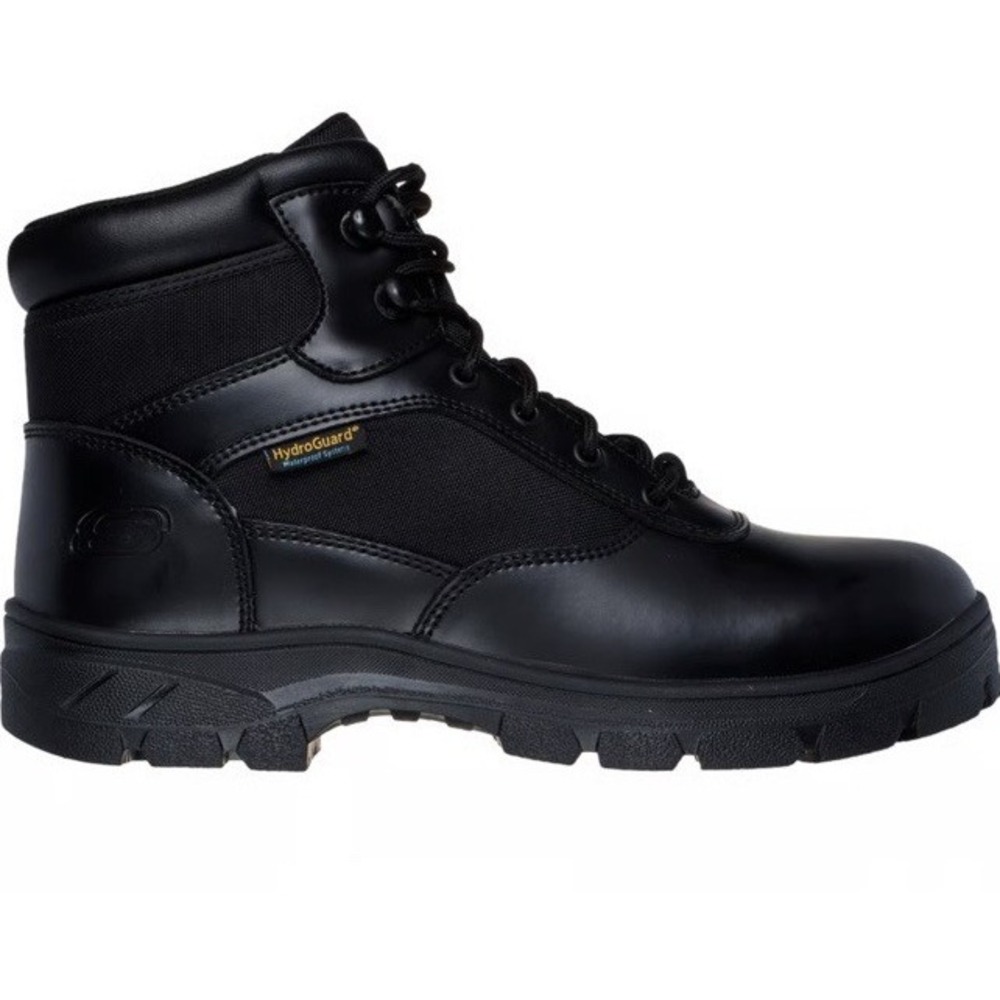 New Skechers Men Wascana Benen Hydroguard Work Boots 77526 Black 12 Wide Fit